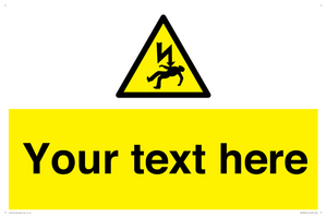 Custom Warning danger of death by electrocution